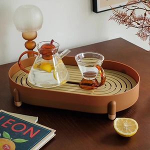 Tea Trays Kitchen Plastic Tray Kettle Portable Gadget Serving Food Modern Drip ServiertableTea And Coffee Accessories