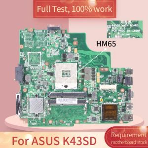 ASUS K43SDノートブックマザーボードK43E A43E P43E HM65 DDR3ラップトップメインボードフルテスト100％作業