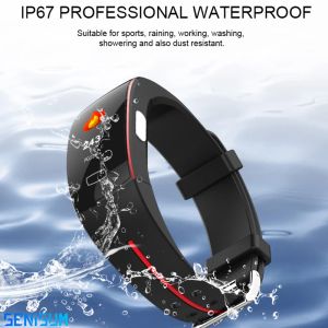 Watches Fitness Tracker 2021 ECG PPG心拍数精製BP酸素体温モニタースマートウォッチメンスポーツXiaomi Mi Band 6 5