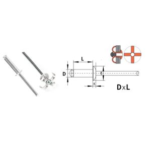 30 / 50pcs / Lots M3.2 / M4 / M5 Aluminum Cap Screw/ Aluminum/ Car Rivet/ Core Pulling Rivets Aluminum Rivet Self-plugging Rivet