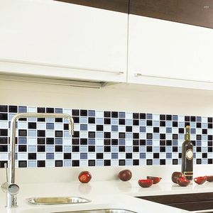 Wall Stickers 6 Pcs Kitchen Pet Mosaic Style DIY Decorative Self Adhesive 3D Bathroom Oil Proof Thick Tile Sticker Waterproof Anti Scratch