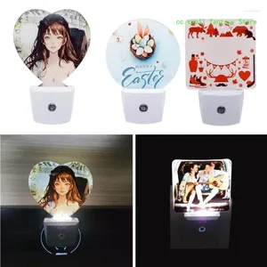 Frames R3MA 1PC PET Acrylic DIY Craft Gift Heat Transfer Printing Sublimation Blank Christmas Decoration LED Light Lamp