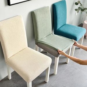 Stol täcker modern minimalistisk elastisk täckningstryck färgning thicke stickad sittkudde multifärg dammtät anti -slip