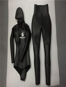 Yüksek son profesyonel dalış wetsuit Men039s Katı siyah ceket ve pantolon dalış dişleri wetsuit boyutu xs3xl4474263