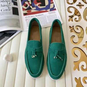 2024 loro piano Loafers Designer Casual Shoes Slippers Men Women Loafers Flat Low Suede Cow Leather Oxfords Casual Moccasins Loafer Slip Sneakers Dress Shoes 36-45