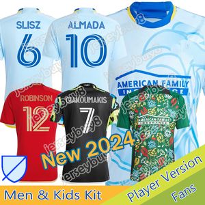 2023 2024 Atlanta United FC Soccer Jerseys Earth Day Kids Men Major League 23/24 Koszulka piłkarska odejdź przed mecz resurgens home czerwony czarny zestaw 17 lat trzeci 3. giakoumakis