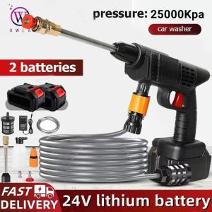 Utrustning Vattenutrustning Portabel trådlös High Pressure Car Washer 24V Litium Batterivakter Sprayer Washer Garden Watering Watering Wash Tool