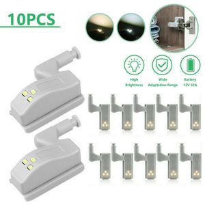 5/10PCS Cabinet Hinge LED Sensor Light For Wardrobe Cupboard Kitchen Door Closet Bedroom Kitchen Closet Night Lamp Indoor Light