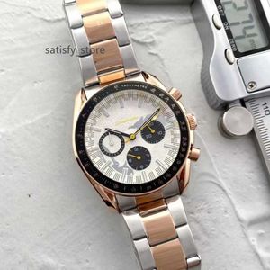 2022 Best selling mens luxury alloy steel band timing multi-function watch quartz watch formal wear
