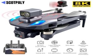 K911 Max GPS Drone 8K Profesyonel Engel Kaçınma Çift HD Kamera Fırçasız Motor Katlanabilir Quadcopter RC Mesafesi 3000m 2207206185213