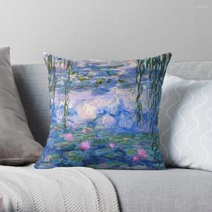 Pillow Water Lilies Monet Throw Ornamental Decorative Cover Sitting