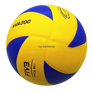 Inomhus volleyboll högkvalitativt läder pu mjuk utomhus strand hård mva300mva200 träning spel boll 240407