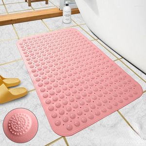 Banyo Paspasları 1 PC PVC Kaçan Dikdörtgen Yumuşak Duş Banyo Masaj Mat Eşleme Kupası Kıvatık Olmayan Küvet Halı Ayağı Büyük Boyut