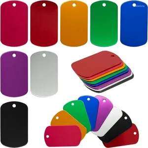 Tag -tag hurtowa 100pcs Tagi identyfikacyjne dostosowane niestandardowe grawerowane psy PET Nazwa telefonu Telefon Aluminiowy okrągły tożsamość wojskowa Tablica spersonalizowana