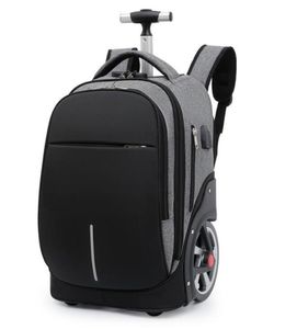 Inch School Trolley Backpack Bag For Teenagers Large Wheels Travel Wheeled On Trave Rolling Luggage Bags9496389