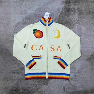 Casablanca Casablanca مطبوع على معطف الشريط المعطف سترة Windbreaker