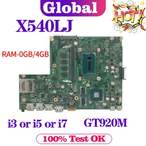 Moderkort Kefu -mainboard för Asus Vivobook A540LJ X540LJ F540LJ K540LJ R540LJ X540L Laptop Motherboard I3 I5 CPU RAM0GB/4GB GT920M