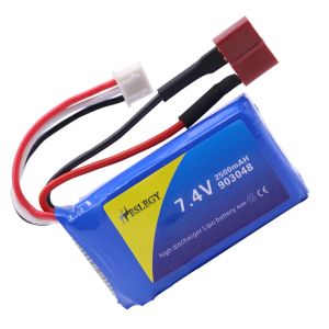 7.4V 2500mAh Bateria de Lipo recarregável para WLToys A959-B A969-B A979-B K929-B RC Toys Toys Carcons de drones peças de reposição 903048 Bateria