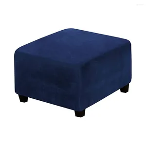 Chair Covers Square Ottoman Slipcover Footstool Protector Storage Stool Velvet Fabric-B