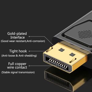 4K DisplayPort para conversor adaptador compatível com HDMI Porta Mini DP masculino para feminino TV HD TV Adapt Video para PC TV Cable