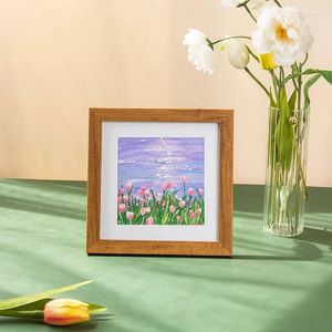 Frames Square Frame Swing Table Art Picture Mounting Children's Tabletop Decorations Resin Material Hangable Wall 5/10inch