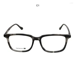 Solglasögon Vintage Fashion Square Frame Avancerat acetatmaterial för unisex optiska glasögon