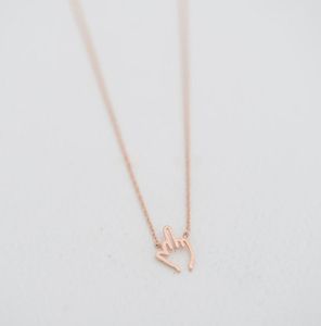 Fashionable finger pendant necklaces Uncivilized gestures middle finger pendant necklaces Originality style necklaces first gift f1606822