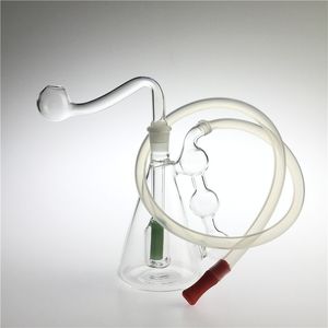 Mini Glassölbrenner Bong Rauchrohre mit 3,7 Zoll farbenfrohen Dreieck Glasfilter 2 Stcs Ölbrenner Rohrleitungsleitungslöwchen Mund