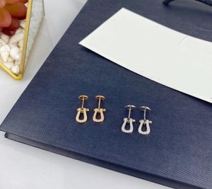 925 Sterling Silver Horseshoe Button Earrings Cute Fashion Famous Brand For Mother Women Fine Jewelry Whole Freds Earrings9821909