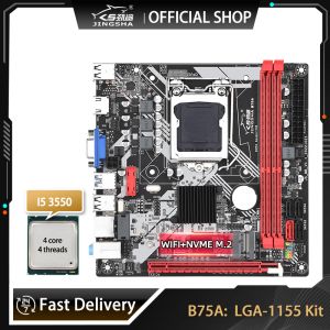 Motherboards B75M LGA 1155 Motherboard Kit With i5 3550 Processor Support 16GB DDR3 Memory LGA 1155 Set Plate placa mae Support WIFI NVME M.2