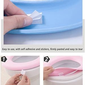 New Waterproof Toilet Cover Winter Warm Soft Washable Sticker Foam Thicken Toilet Seat Cover Mat Silicone Four Seasons Bathroom