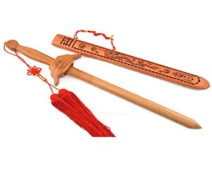 Kinesisk kampsport Kung Fu Tai Chi Peach Wood Sword Practice Training Performance Decoration Collection Outdoor Sports Kids Toy 6475670