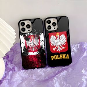 Caixa de telefone da bandeira polonês da Polônia para Samsung S22 S10 S20 S30 S21 Ultra Edge Note Lite 10 20 Pro Plus Silicone Trendy Cover