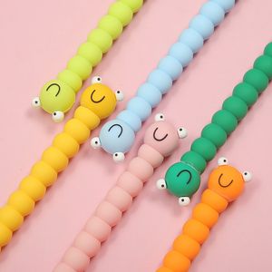 10pcs/bulk noveltyかわいいカワイイワームペン面白い昆虫ジェルペン消去可能な学校のボールポイントカワイチルドレンティスタタリーブラックブルーインク