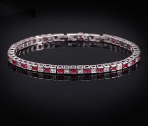 Novo braclet de tênis de tênis CZ quadrado de ouro branco para meninas para presente para festas para presente de casamento para amigas7652708