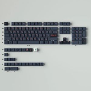 Accessories Pbt Keycap Personality Gmk Ashes 130/23 Keys Cherry Profile DyeSub Keycaps For 61/64/68/75/84/87 Mechanical Keyboard