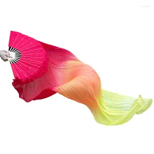 Decorative Figurines Extended Faux Silk Belly Dance Fan Veils Long Folding Fans For Shows Performances Gift Teachers