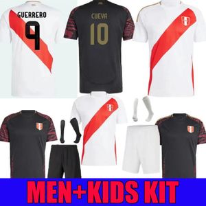 Copa American 2024 Maglie da calcio Perù Lapadula Luis Lberico Pineau Cuevas Cartagena Tapia Valera Aquino National Team 24 25 Shirt calcistica da uomo Kit Kits S-4xl