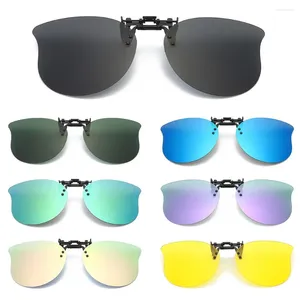 Sunglasses Polarized Clip On Over Prescription Glasses Cat Eye Shape UV400 Convenient Shades Ultra-Light Flip Up Sun