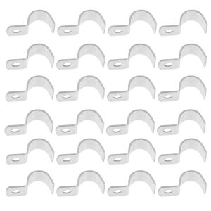 100 Pcs Metal Brackets Wire Fixing Buckle Electric Wire Organizer Cable Guide Clip Wires Fixing Clips Wall Cable Holders