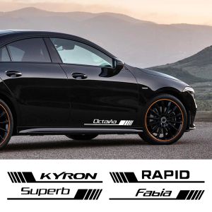 Для Skoda Roomster Octavia Rapid Kodiaq Karoq Fabia Scala Kamiq Superb Citigo Car Door Sticker