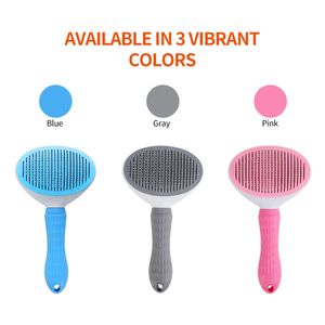 Pet Dog Brush Cat Comb Self Cleaning Pet Hair Remover Brush for Dog Cat Comb Grooming & Care Pets Dematting Comb Dogs Clean Tool