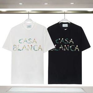 Męskie tshirty designerskie tshirt mężczyzn Casablanca luksusowa koszula okrągłe koszulki casablanc koszula casa blanca ubranie moda letnia ekipa szyi krótkie rękawy24ss