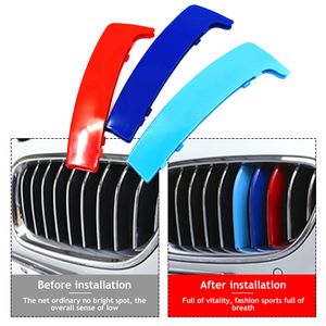 M Style 2 Style 3D Sport Grille Grill Cover Clip Trim para BMW 1 série E81 E82 E87 E88 2004 2005 2006 2007 2008 2009 2010 2011 2011