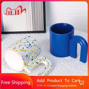 Mugs Coffee Aesthetic Big Funny Travel Milk Ceramic Personalized Kitchen Cup Lids Porcelain Handle Tazas Accessories