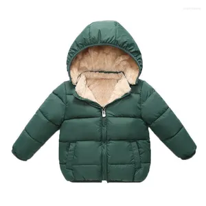 Down Coat Fleece Winter Parkas Kinderjacken für Mädchen Jungen warm dicke Samt Kinderbaby Außenbekleidung Infant Operant Mantel