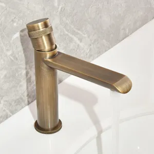 Banyo Lavabo muslukları havza musluğu soğuk ve antika/siyah yağ pirinç mikseri musluk tek delikli güverte monte edilmiş