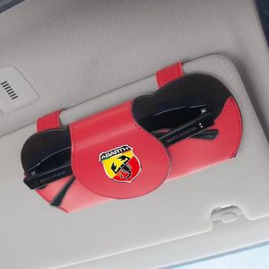 Car Sun Visor Storage Box Bag Brille Sonnenbrille Hülle Halter für Abarth Punto 500 Tipo Palio Doeblo Panda Accessoires 240327