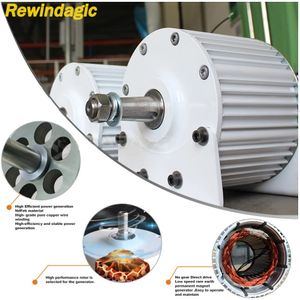 5kW〜10kW低RPM永久磁石風力タービン発電機10000W 96V 120V 220V 380V自由エネルギー発電機代替エネルギー