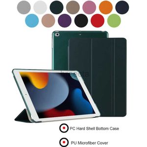 Tablet -PC -Koffer Taschen Erzeugung Smart Deckung für iPad Air 2 Air 1 Mini 1 2 3 4 5 6 7.9 Ultra Slim PU Leder Hülle PC Transucent Back Hülle für 240411